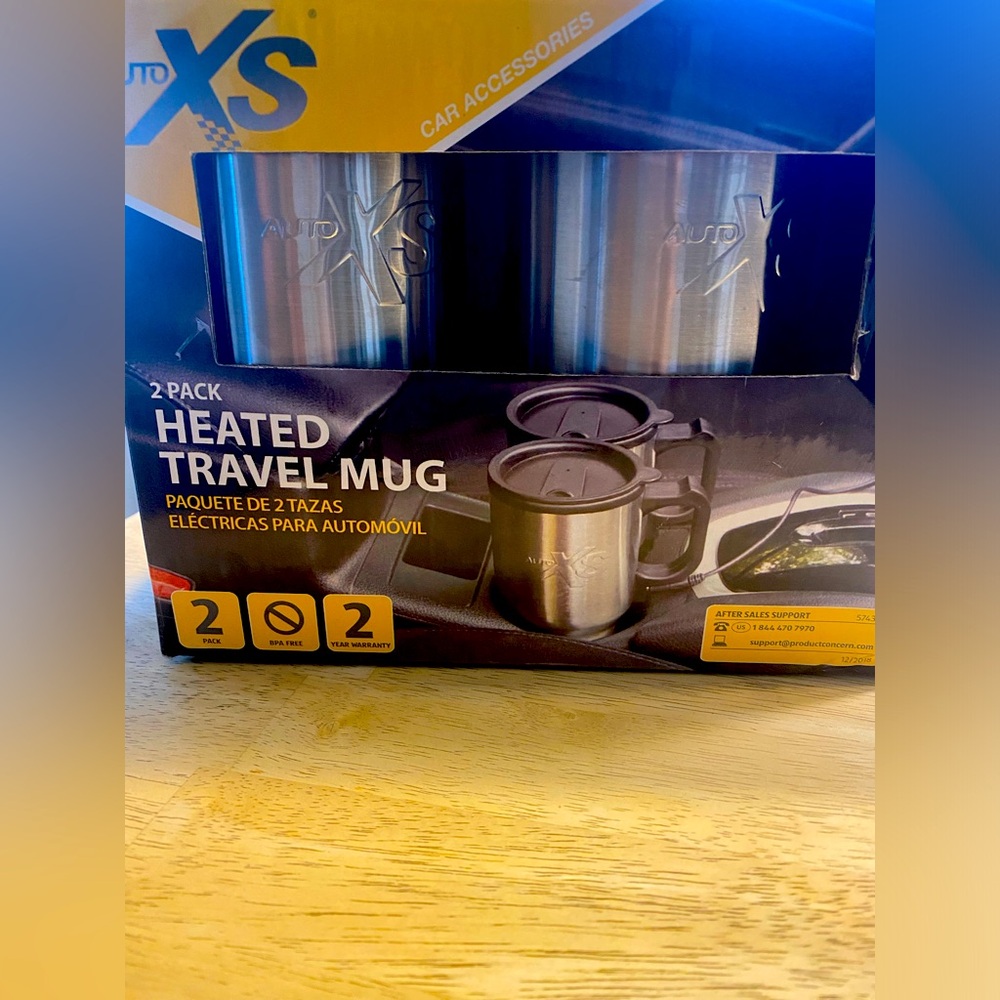 New⭐️ Heated Travel Mugs Set of 2! Plugs into power.